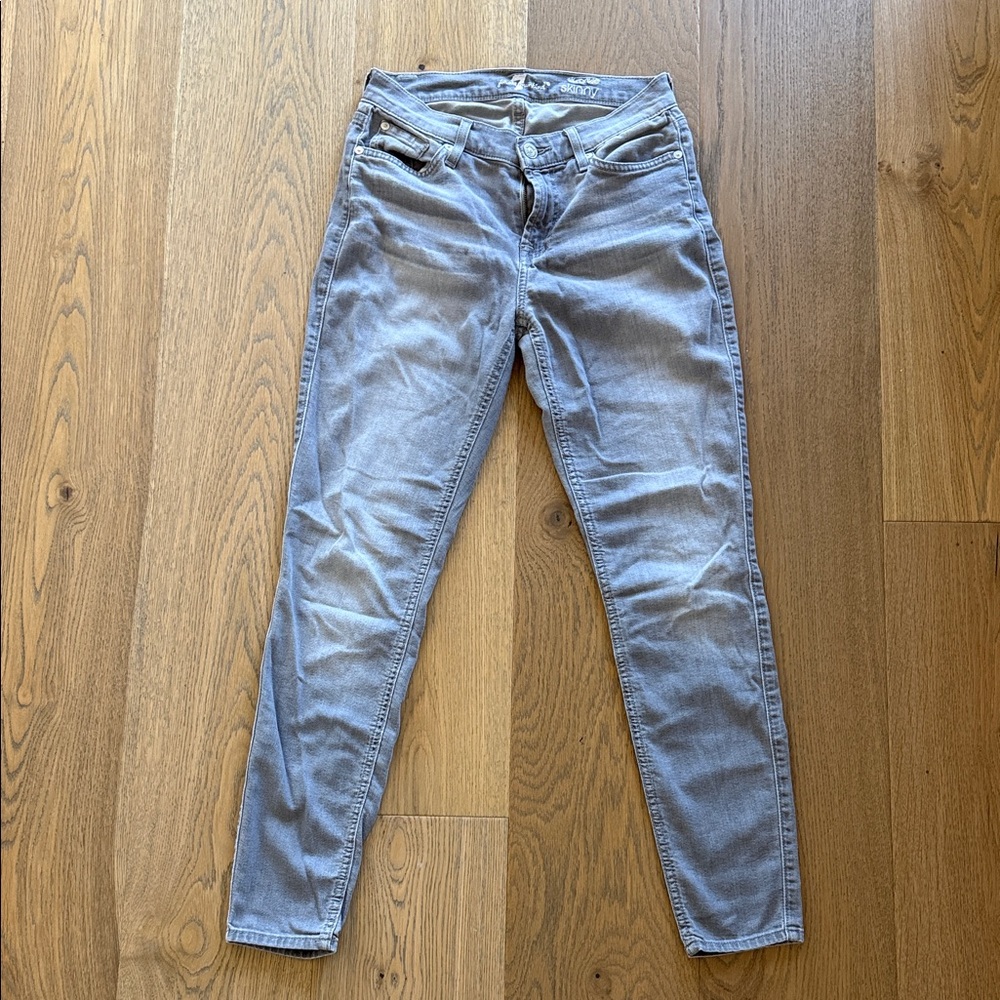 7 for all Mankind Women’s Light Gray Skinny Jeans